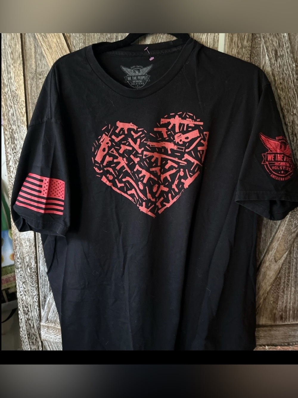 Patriotic Red Heart Graphic XXL -Black Shirt By We The People